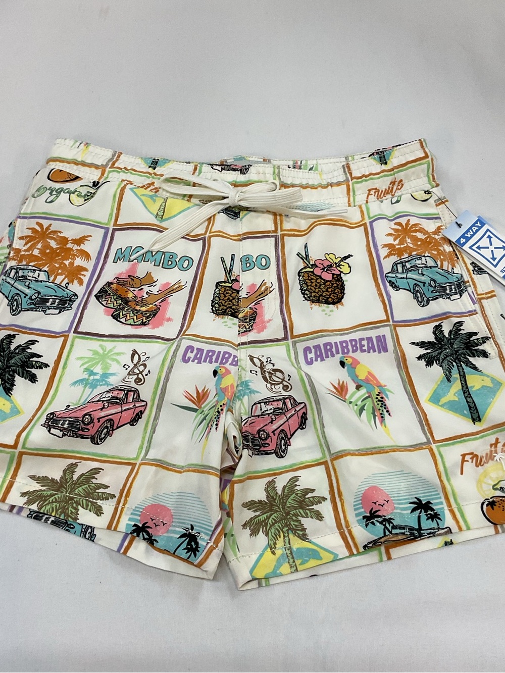 Malibu by Drill Clothing Co. Caribbean Swim Trunks Size S Inner Lining